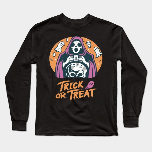 Trick or treat - Halloween Long Sleeve T-Shirt by ArtfulDesign